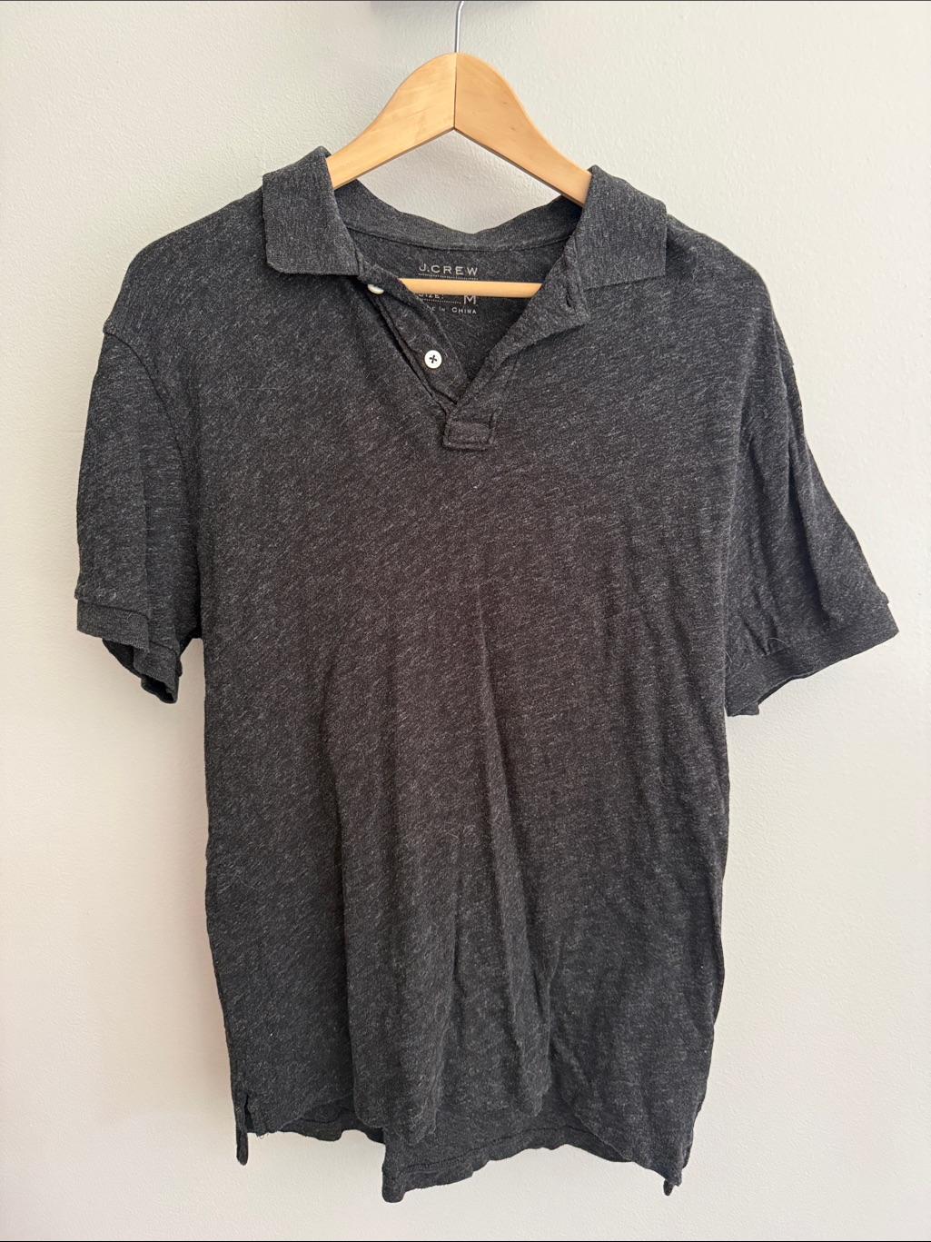J. Crew Men's Heathered Black Polo